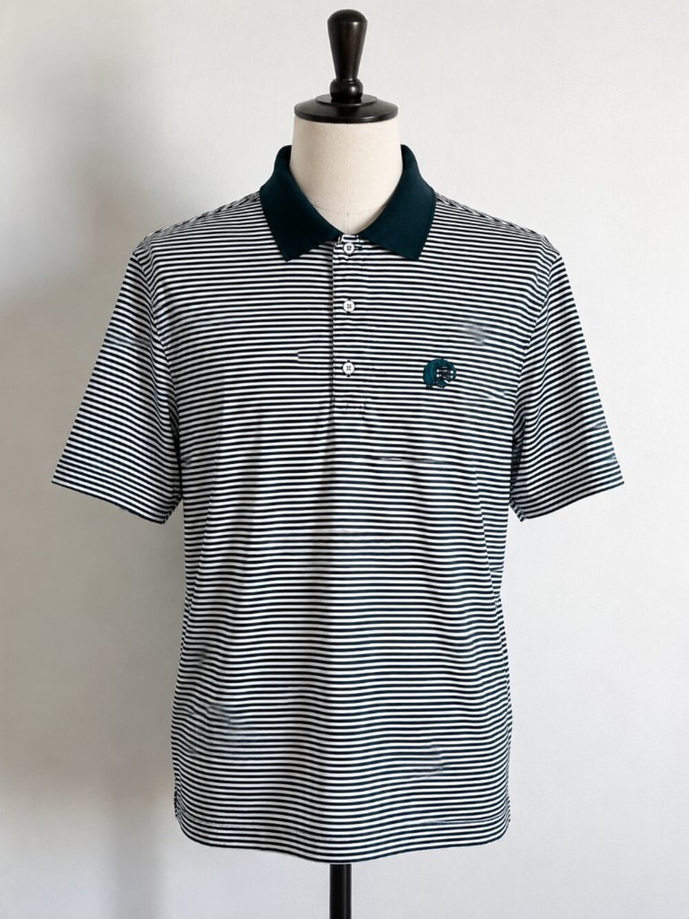 FootJoy FJ Green Striped Performance Golf Polo M Gator Alligator 🐊⛳
